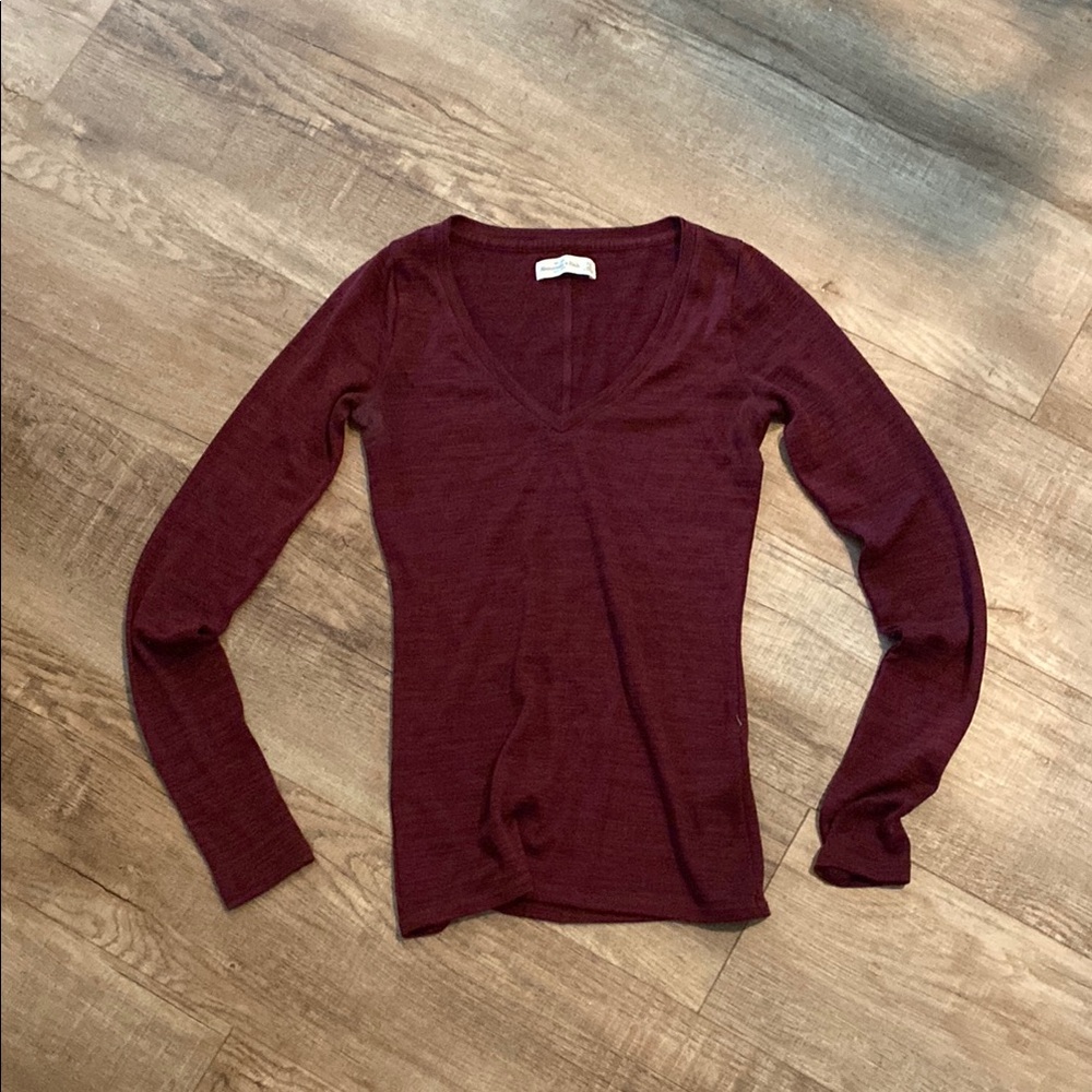 Y2K Women’s Abercrombie & Fitch Red Fitted Blouse